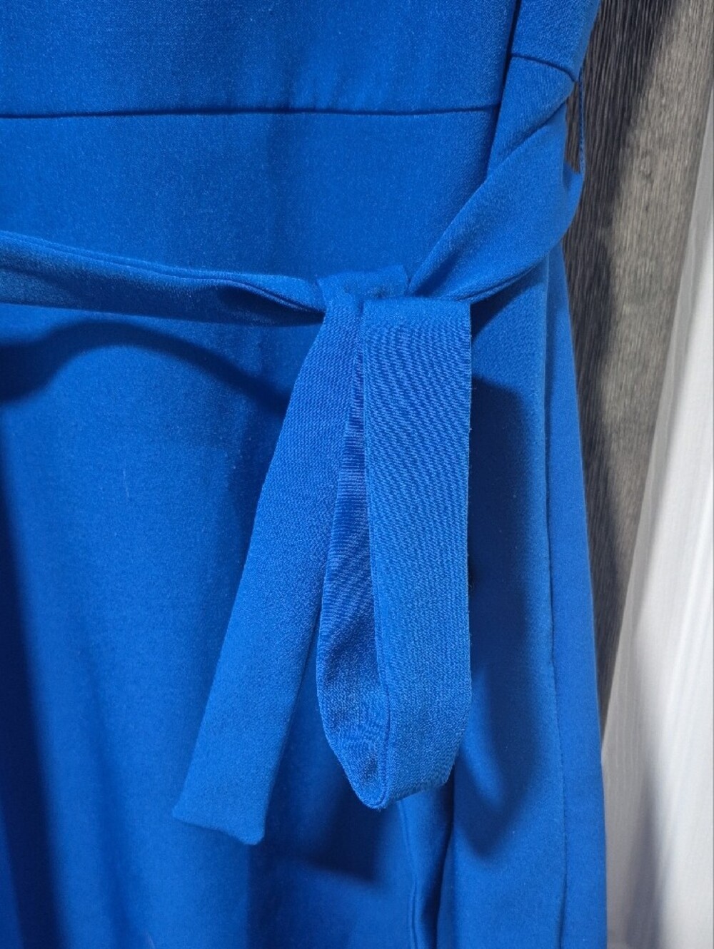 Nanette Lepore Cobalt V-Neck Belted Midi Dress - Picture 3 of 5
